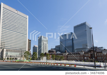 東京站丸之內站大樓和高層建築 34874896