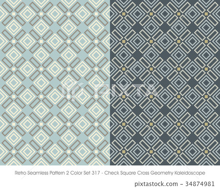 Two Set Background Retro Seamless background image two color set - Stock Illustration ...