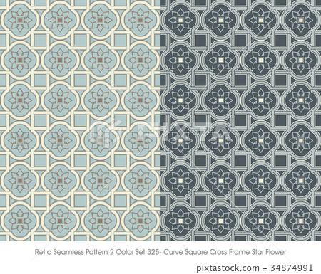 Two Set Background Retro Seamless background image two color set - Stock Illustration ...