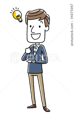 Men: ideas, come up with - Stock Illustration [34875097] - PIXTA