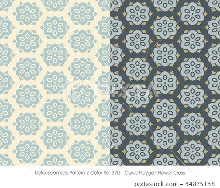 Retro Seamless background image two color set 34875138