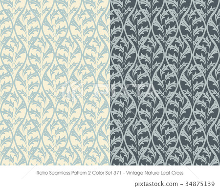 Retro Seamless background image two color set 34875139