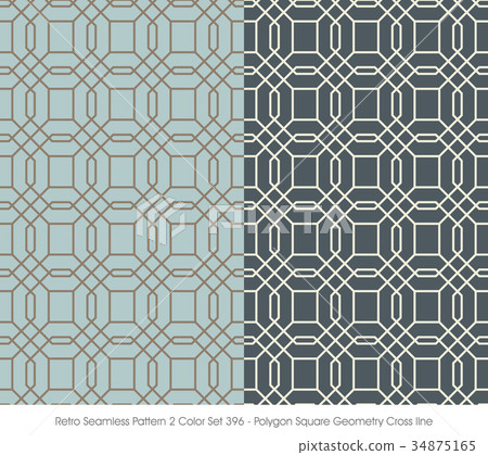 Retro Seamless background image two color set Retro Seamless background image two color set 34875165
