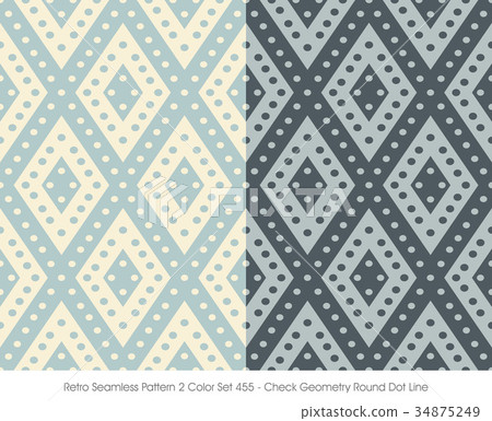Retro Seamless background image two color set 34875249