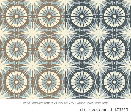 Retro Seamless background image two color set-插圖素材 [34875255] - PIXTA圖庫