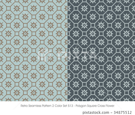 Two Set Background Retro Seamless background image two color set - Stock Illustration ...