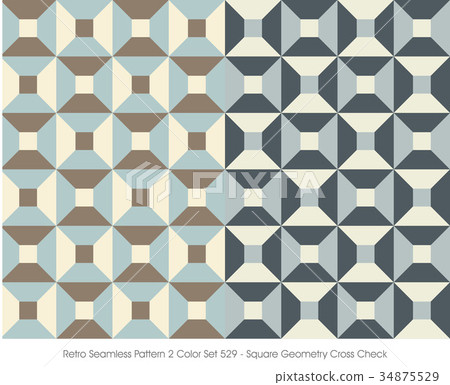 Retro Seamless background image two color set Retro Seamless background image two color set 34875529