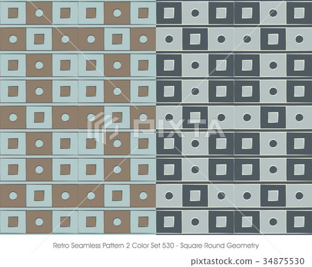 Retro Seamless background image two color set Retro Seamless background image two color set 34875530