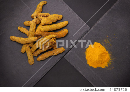Turmeric rhizome and powder Turmeric rhizome and powder 34875726