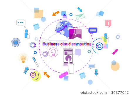 Business Cloud Computing Concept, Remote Data 34877042