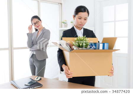 happy company manager woman feeling cheerful happy company manager woman feeling cheerful 34877420