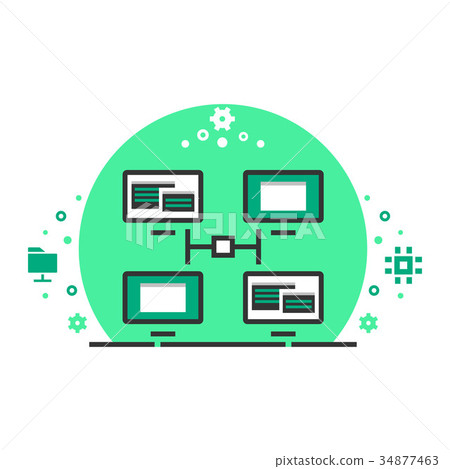 Network vector illustration. High-tech topic. 34877463