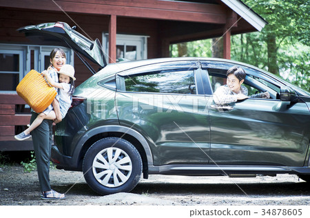 Families enjoying camping Families enjoying camping 34878605