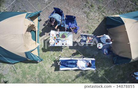 家庭享受露營 34878855