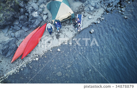 家庭享受露營 家庭享受露營 34878879