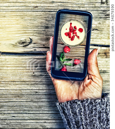 display image of strawberry milkshake display image of strawberry milkshake 34879390