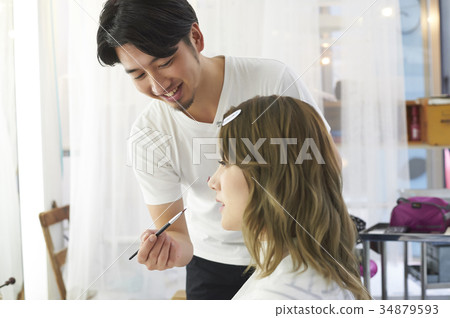 Men hair makeup 34879593