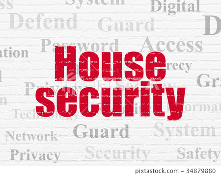 Security concept: House Security on wall 34879880