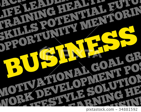 Business word cloud collage 34881592