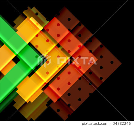 Color arrows on black background 34882246