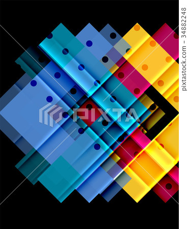 Color arrows on black background 34882248