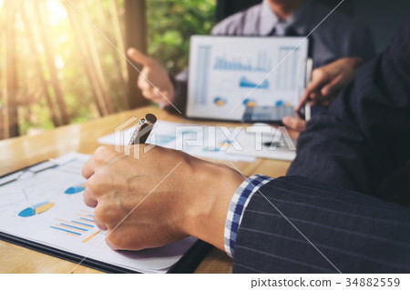 Co working conference, Business team meeting present, investor c 34882559