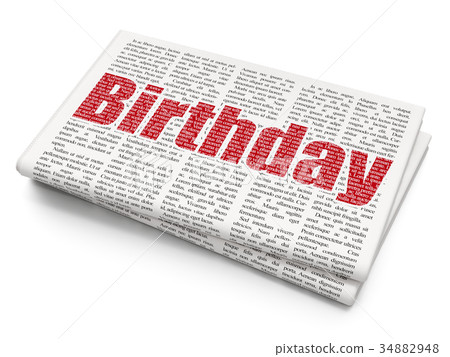 Entertainment, concept: Birthday on Newspaper Entertainment, concept: Birthday on Newspaper 34882948