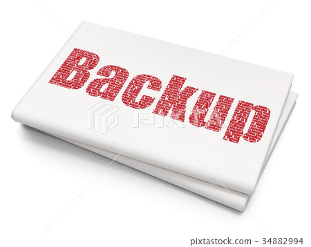 Database concept: Backup on Blank Newspaper 34882994