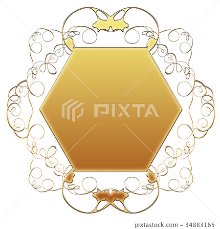 Metallic Textured Ornament | Octagon Gold | Baroque ornament Metallic Textured Ornament | Octagon Gold | Baroque ornament 34883165