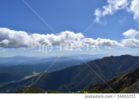 Autumn sky in the Alps 34883251