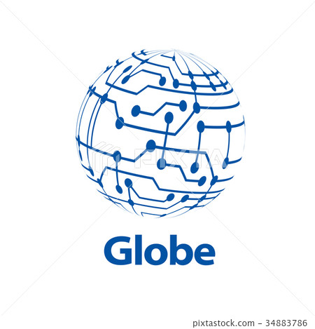 图库插图 vector logo globe