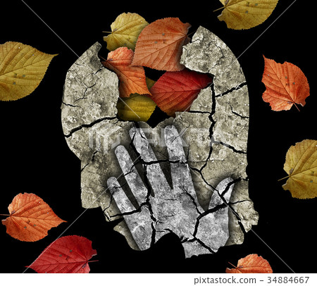 Autumn depression old age. 34884667