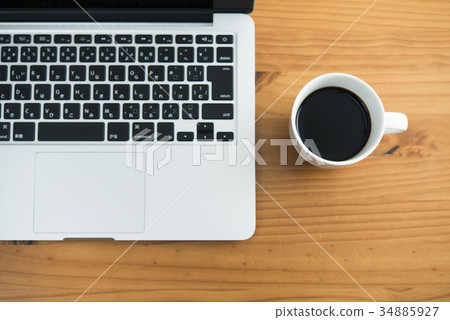 Laptop and coffee 34885927