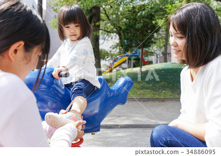 Children going to kindergarten Children going to kindergarten 34886095