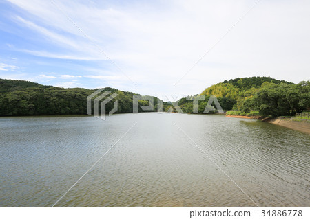 Nakayama池塘自然公園Nakayama池塘Uwajima市愛媛縣 Nakayama池塘自然公園Nakayama池塘Uwajima市愛媛縣 34886778