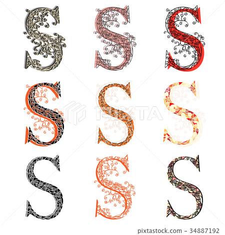 Various combination fishnet letter S. 34887192