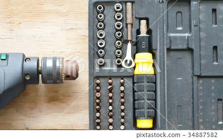 electric drill and variety size of bit in box electric drill and variety size of bit in box 34887582