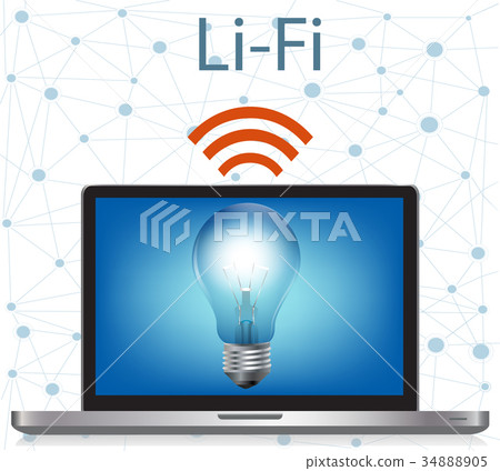 LI FI Technology and networking concept 34888905