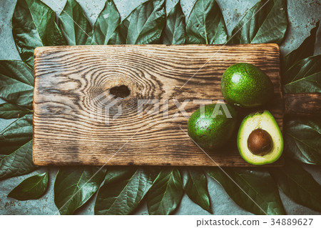 food background with fresh avocado, avocado tree food background with fresh avocado, avocado tree 34889627