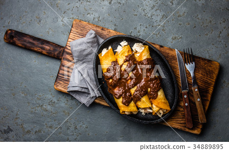 Mexican cuisine. Traditional Mexican chicken 34889895