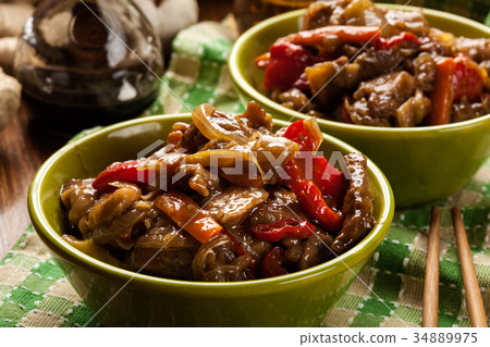 Chinese sticky pork sirloin Chinese sticky pork sirloin 34889975