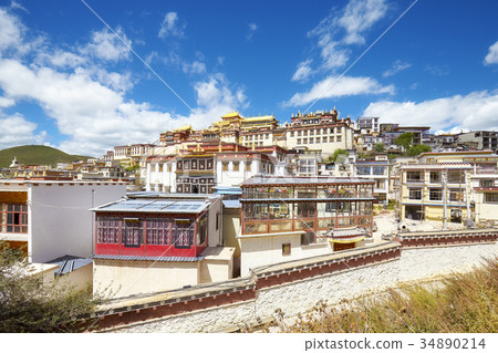Songzanlin Monastery, Yunnan, China. 34890214