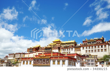 Songzanlin Monastery, Yunnan, China. 34890215