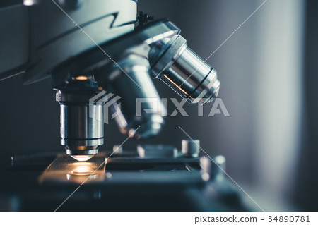 Close-up shot of microscope 34890781