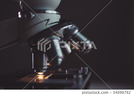 Close-up shot of microscope 34890782