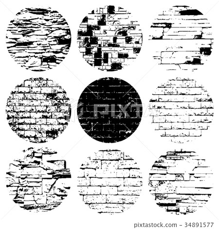 Circular Grunge Texture Set Circular Grunge Texture Set 34891577