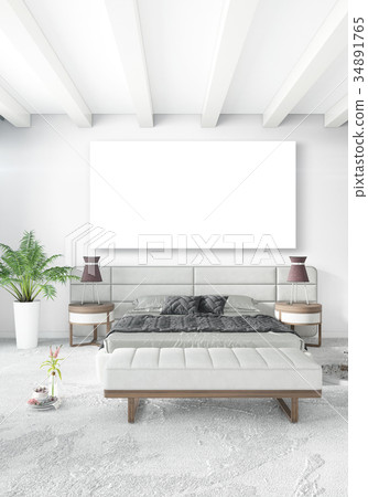 Loft bedroom in modern style interior design with Loft bedroom in modern style interior design with 34891765