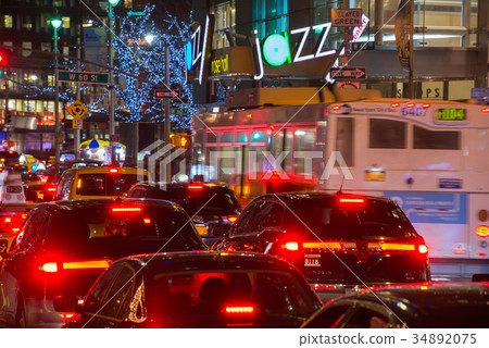 New York, Christmas Columbus Circle 34892075