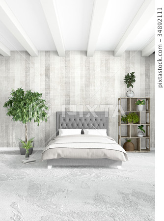 Loft bedroom in modern style interior design with 34892111