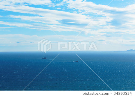 A ship that goes back and forth between Irako Suido Channel 34893534